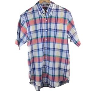 Club room patterned casual button down NWT